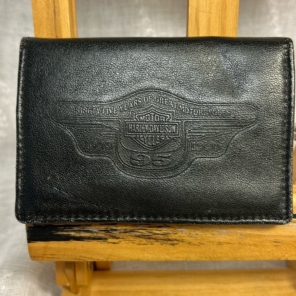 Harley-Davidson vintage rare leather bifold wallet